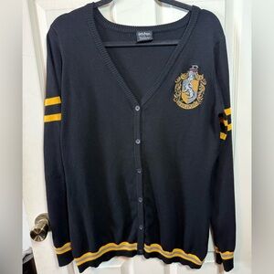 Harry Potter Warner Bros. Hufflepuff Button Down Cardigan Woman’s XL